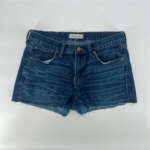 Madewell The Slim Boyjean Cut Off Denim Shorts Size 26 Women’s
